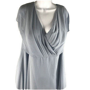 Azazie Bridesmaid Dress Rylee Dusty Blue Women's Size A24 NEW